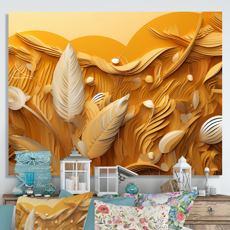 Golden Harvest Cord Field IV sur toile, H 12 po x l 20 po x P 1 po, Toile tendue