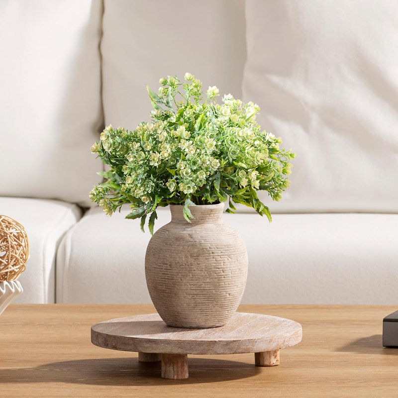 Ceramic Flower Vase Home Decor - Large Tall Farmhouse Table Vases Rustic Vintage Living Room Kitchen Bedroom Decorations For House Book Shelf Office Coffee Desk Dining Fireplace (11" Retro)