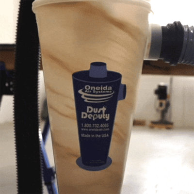 Oneida Air Systems Dust Deputy 2.5 DIY Cyclone Separator, Accessory Only, Clear