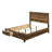 Jedriel Hegewisch Extra Large Storage Bed, Rustic Oak Finish (With Drawers)-47900863
