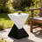 Modern Geometric MGO Side Table - Two Tone Indoor Outdoor End Table For Living Room, Patio, Garden, 18'' H X 12.5'' Base-1773319842