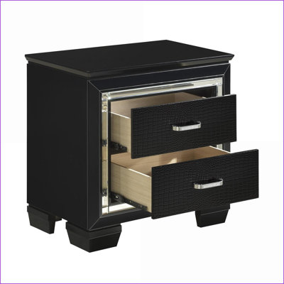 Table de chevet 2 tiroirs Glam