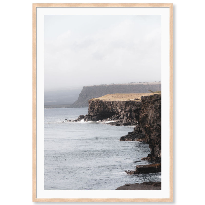 South Point Print by Carly Tabak, 18" W x 25" H, Natural Wood