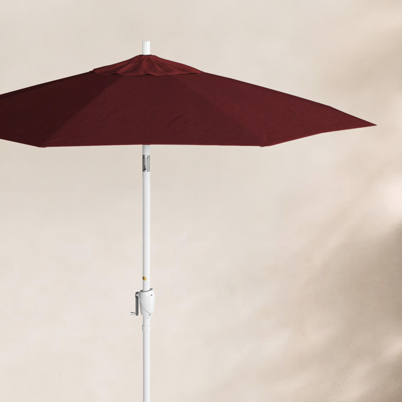 Parasol de marché 7,5', Sunbrella®, Blanc, Tissage uni Sunbrella® Spectrum rubis