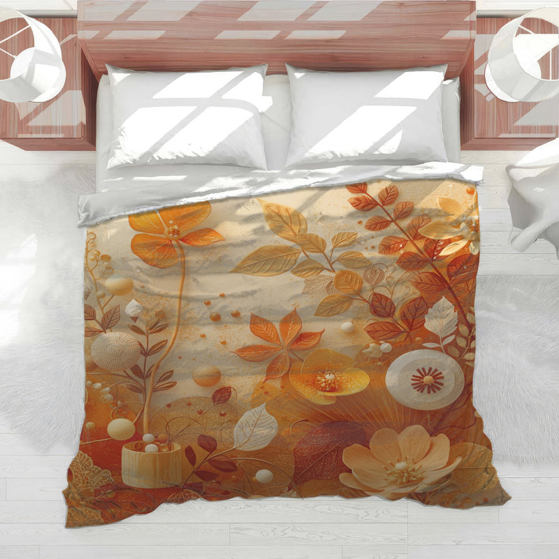 Autumn Floral Arrangement Comforter, Twin Extra Long