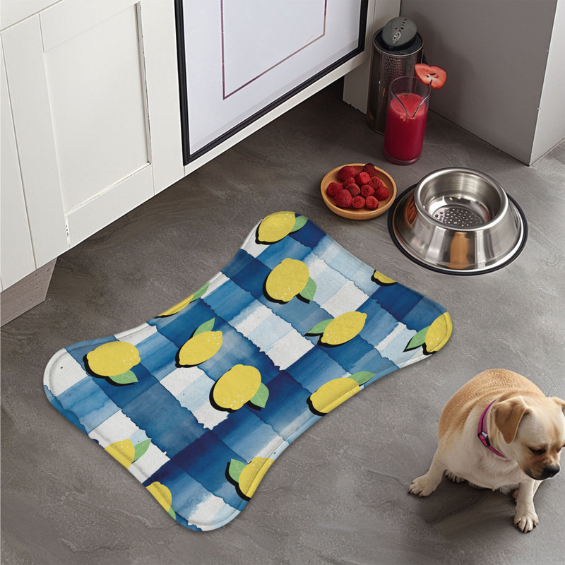 Tapis d'alimentation en forme d'os 1 pièce Lemon Fresh, XL (18 po)