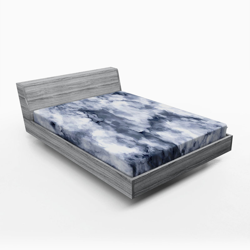 Microfiber Abstract Fitted Sheet, Full Fitted Sheet