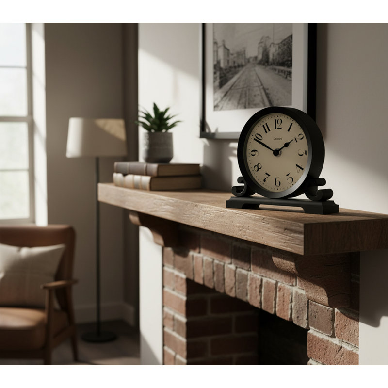 Analogue Electric Tabletop Clock, Black