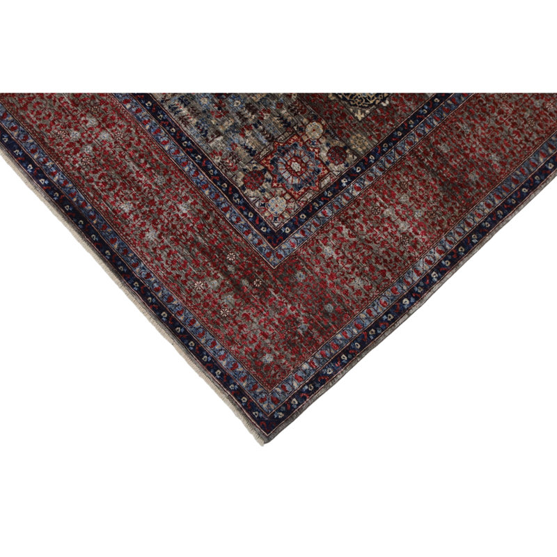Tapis vert mer de haute qualité noué à la main