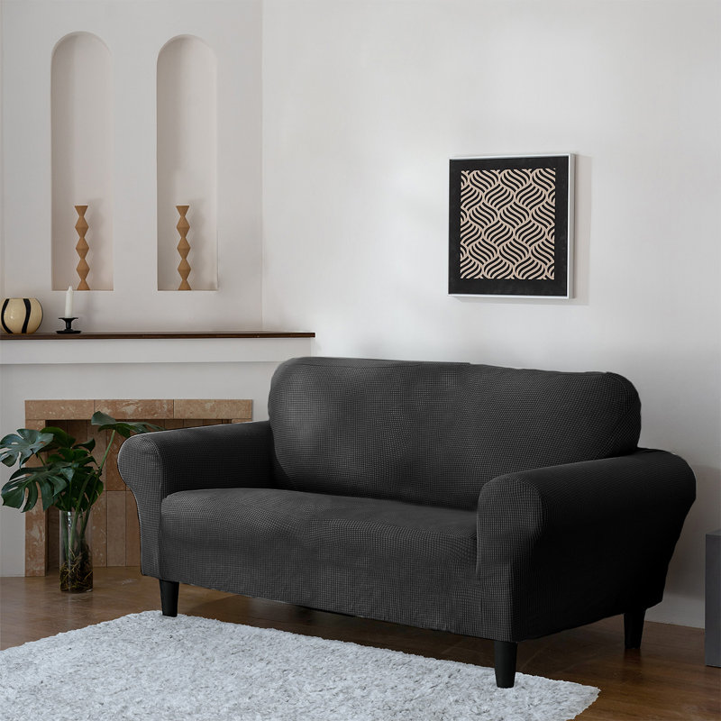 Sofa Slipcover, 135cm H x 270cm W, Black