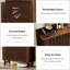 Armoire à chaussures moderne en bois à 6 niveaux avec portes à persiennes pour un rangement élégant et efficace-1528499170