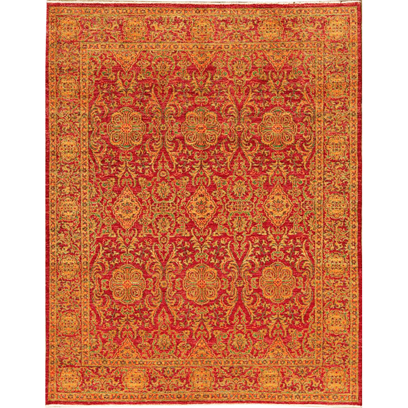 Wool Oriental Area Rug in Red