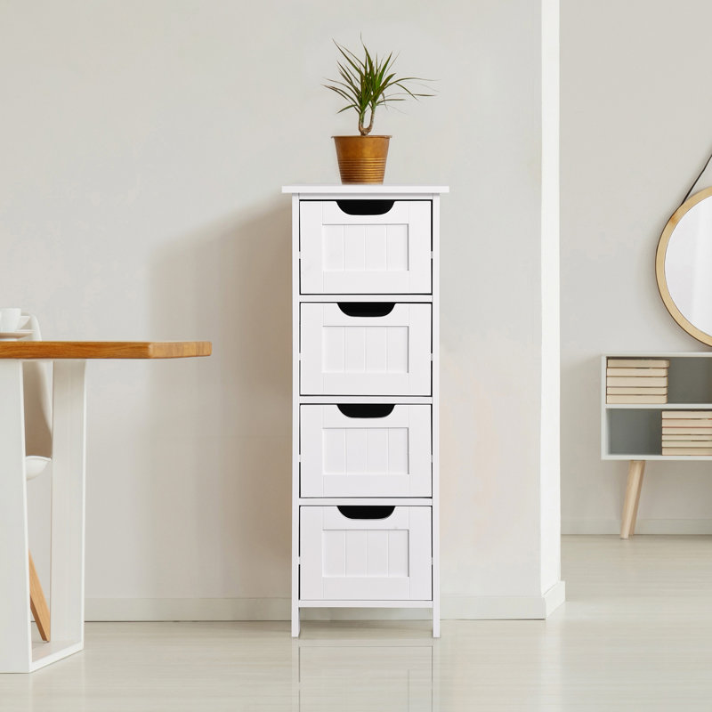 Armoire de rangement pour salle de bain, armoire autoportante avec tiroirs