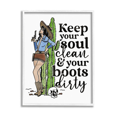 " Cowgirl Soul Clean & Boots Dirty Phrase " by Erica Billups