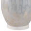 Table d'appoint avec plateau en marbre et base en verre artistique - Table de bout étroite pour la chambre à coucher ou le vestibule - Meuble décoratif rond contemporain - Blanc-1602470927