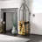 Metal House‑Shaped Firewood Holder with Handle Finish-1501104355
