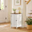 Meuble bas de style moderne du milieu du siècle, armoire à serviettes, meuble de rangement rétro avec portes et étagère réglables, console d'appoint pour entrée, couloir, salon, cuisine, salle de bain ou garage-1653907720