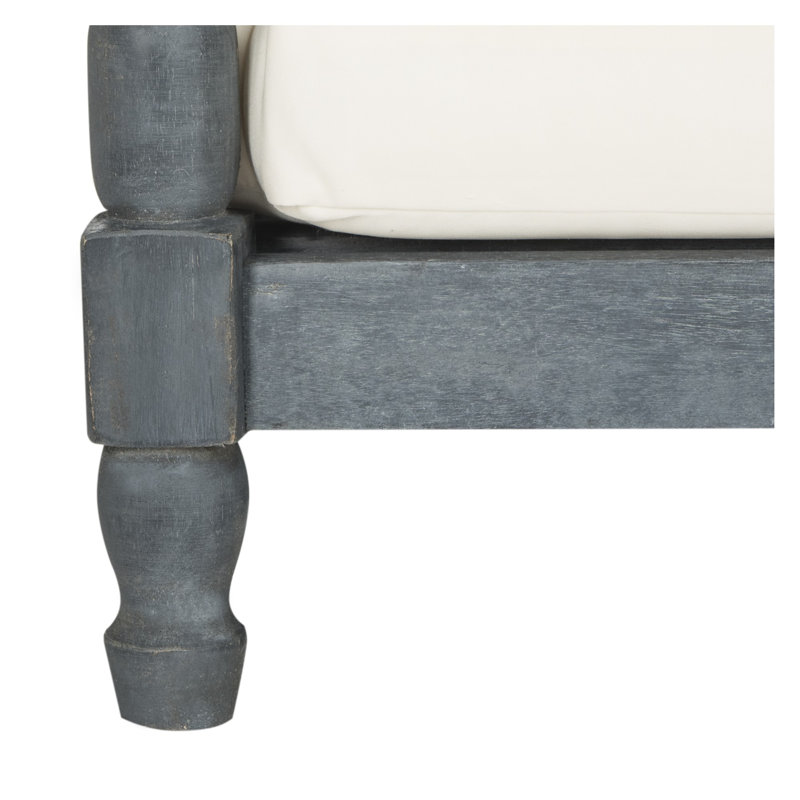 Hallei 35.4" Long Double Chaise with Cushions, Ash Gray