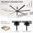 108" Industrial HVLS Ceiling Fan Without Light, Commercial Extra Large Ceiling Fan with Remote Control, Reversible DC Motor, Aluminum Blades for Warehouse Garage Patio Gym-1494619413-1507101478