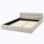 Structure de lit grand rembourré avec tissu épais et tête de lit-59236734