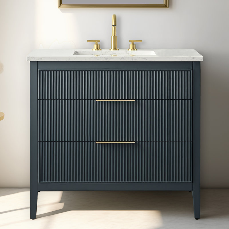 Emma 36" W Single Vanity, Vintage Blue