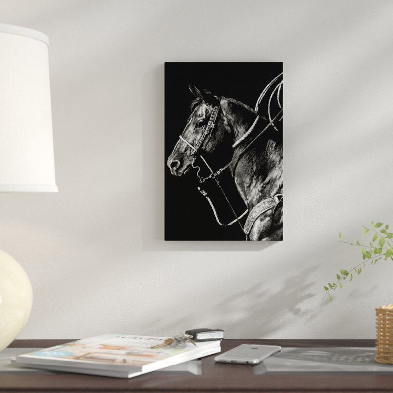 «Scratchboard Rodeo V», impression sur toile, H 40 po x l 26 po x P 1,5 po, Pas de tapis, Toile tendue