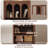 Burly 72.8" Tall Wood Arched Bookcase With Adjustable Shelves & Led Lights, Glass Doors-695129575
