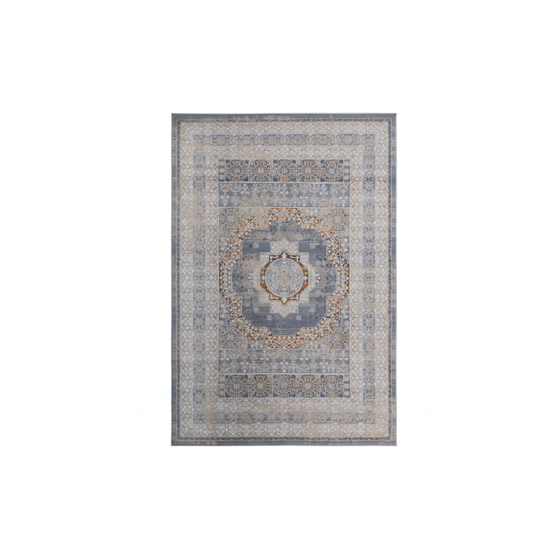 Collection 8X10 Medallion Area Rug, Gray, Rectangle 7'9" x 10'