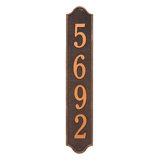 Admiral Personalized Vertical Estate 4-Line Wall Address Plaque