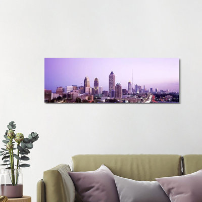 Twilight, Atlanta, Georgia, USA - Wrapped Canvas Panoramic Print