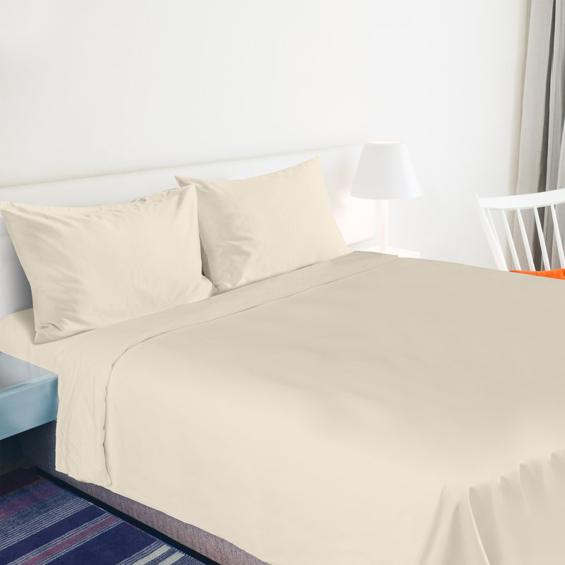 4pc Bed Sheet (color: Beige , Queen Size)