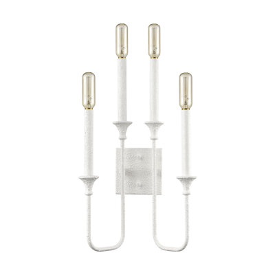 Applique murale 4 lumières Edward de 33 po de hauteur - blanc mat