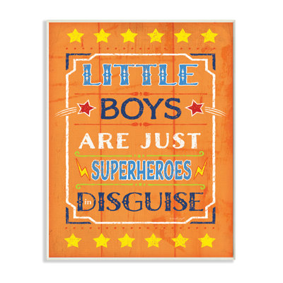 Emery Little Boys Are Just Superheroes in Disguise Wall Plaque