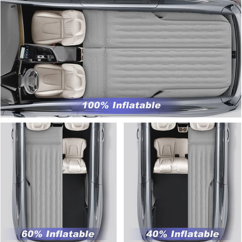 Matelas gonflable pour voiture avec pompe et coussins Lage, Gris