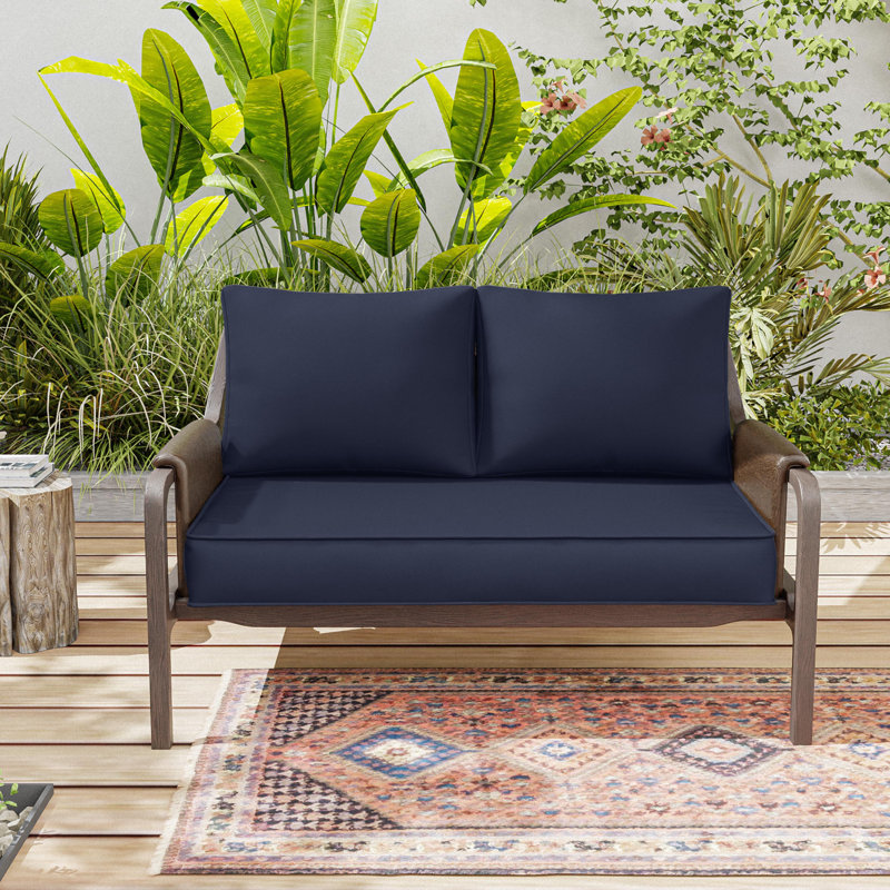 3-Piece Outdoor 5" Replacement Cushion Set Seat/Back Cushion，Only Cushions, Navy