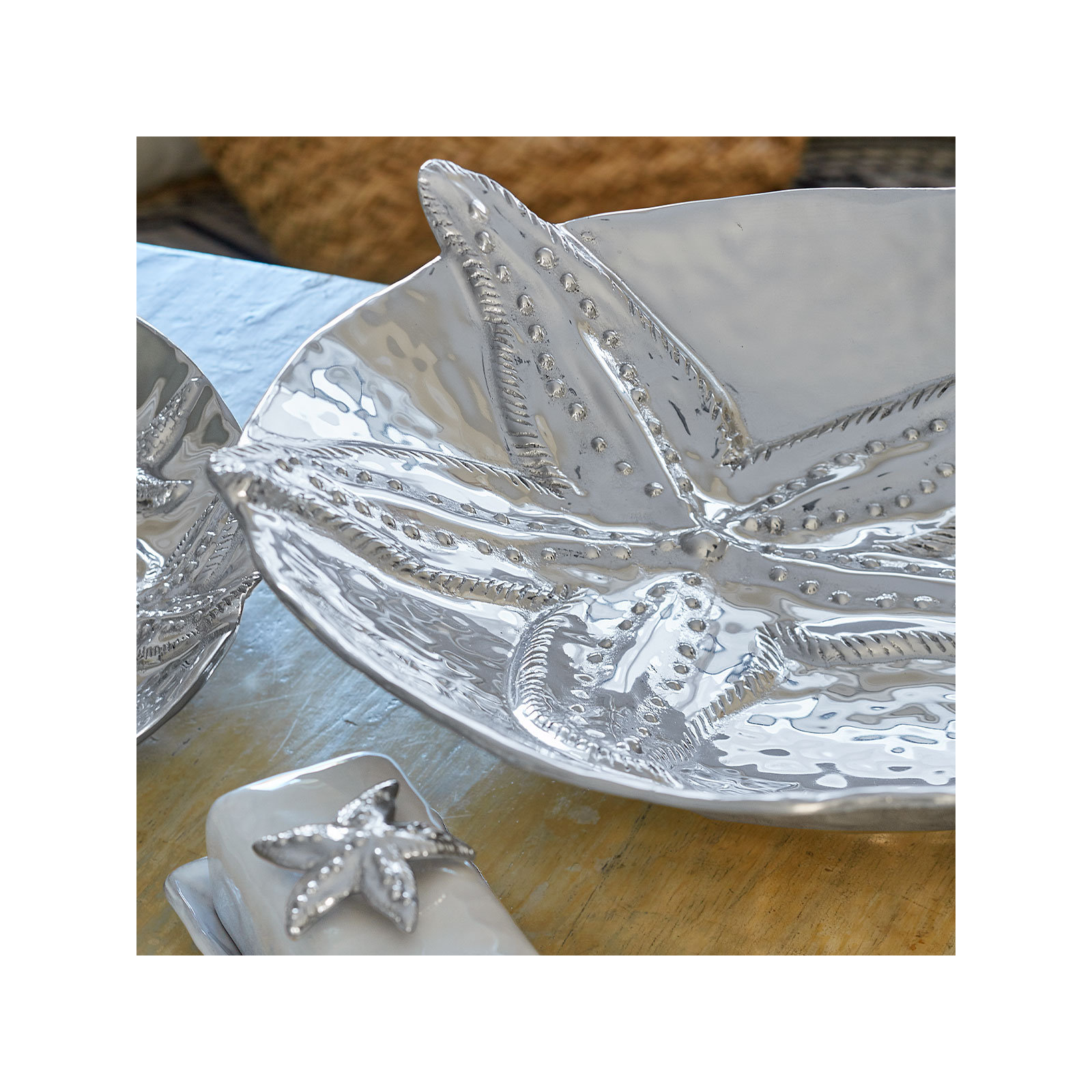 Seaside Recycled Sandcast Aluminum Fruit Bowl