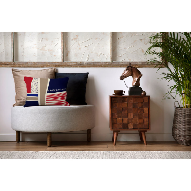 Polyester / Mélange de polyester Housse de coussin rectangulaire intérieure / extérieure lombaire et insert