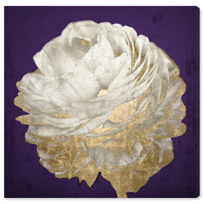 Amethyst " Amethyst Floral, Chic Elegant Flower Modern Purple "