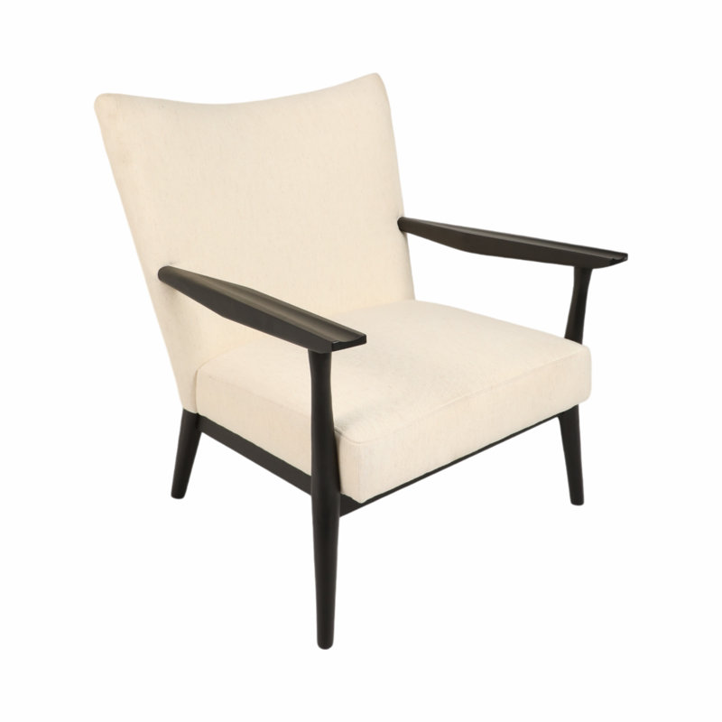 Fauteuil d'appoint 33 po Eurika, blanc / noir