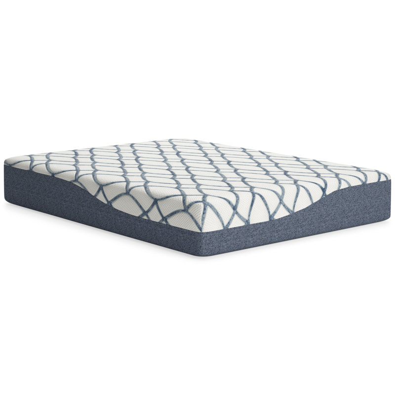 Full Blue and White Adjustable Memory Foam Mattress