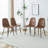 A Set Of 4 Modern Medieval Style Restaurant Cushioned Side Chairs, Equipped With Soft Cushions And Black Metal Legs, Suitable For Kitchens, Lounges, And Farmhouses-390831384-382103111-382103104