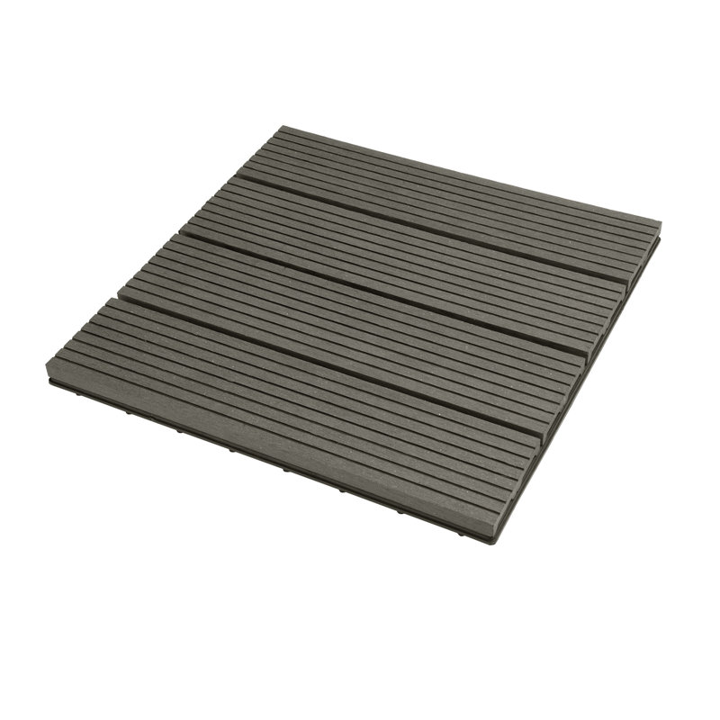30cm x 30cm wood-effect Gurleen made of plastic/wood, Grey