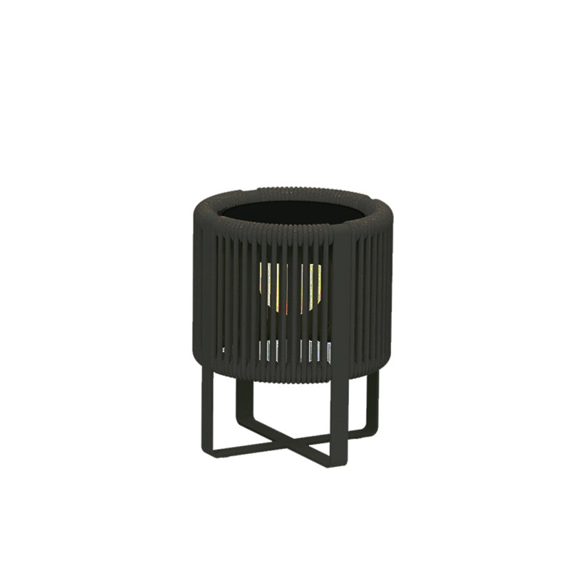 Ropy LED Outdoor Table Lamp, Black/Anthracite