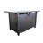 Smoked Glass Metal Rectangular Fire Pit-255787233