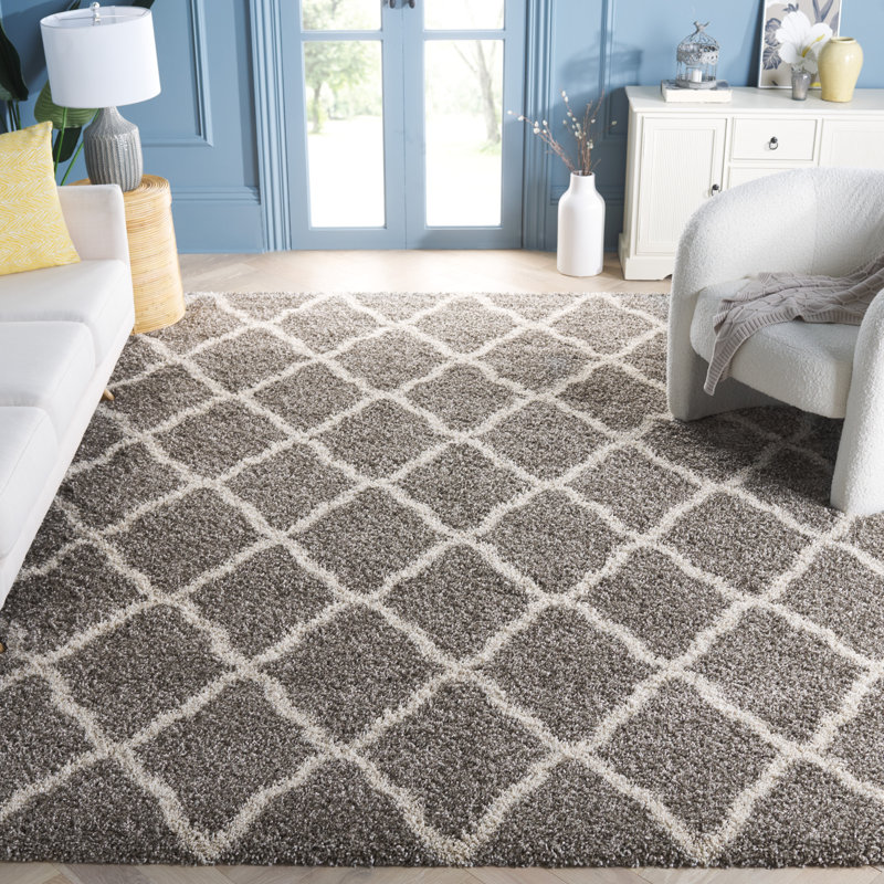 Tapis à poils longs Darrol Hudson, Rectangle de 8 pi x 10 pi