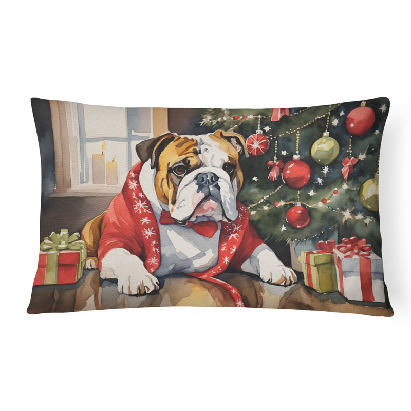 Coussin English Bulldog Cozy Christmas