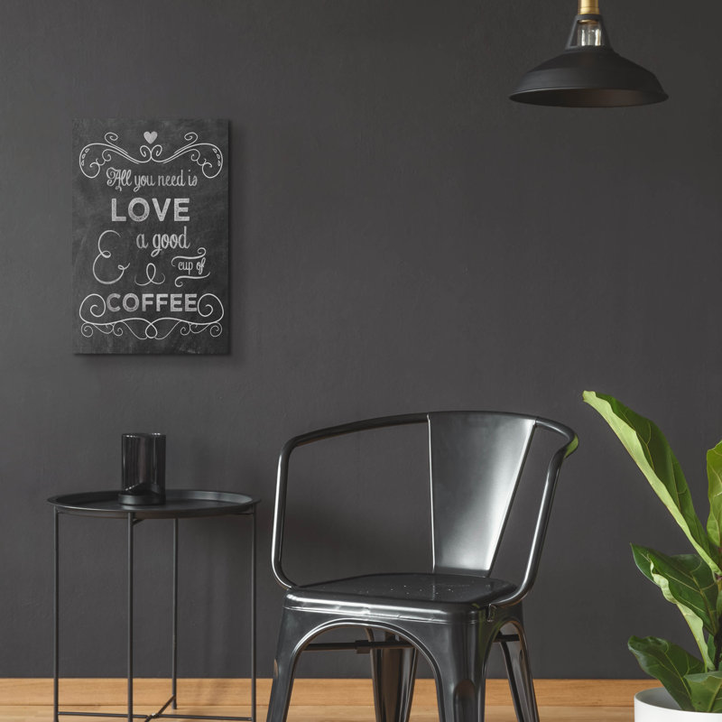 «Love Coffee» par Erin Clark, art mural en verre acrylique, H 24 po x l 16 po x P 0,2 po
