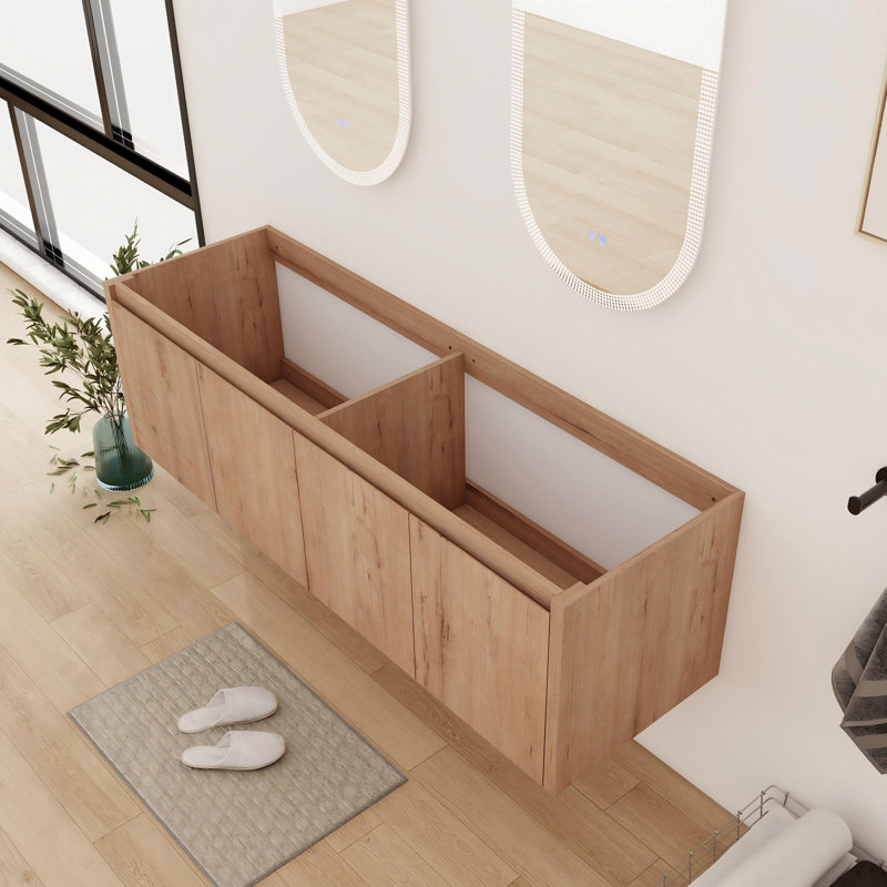 Base de meuble-lavabo double 60 po avec 4 portes 60 po
