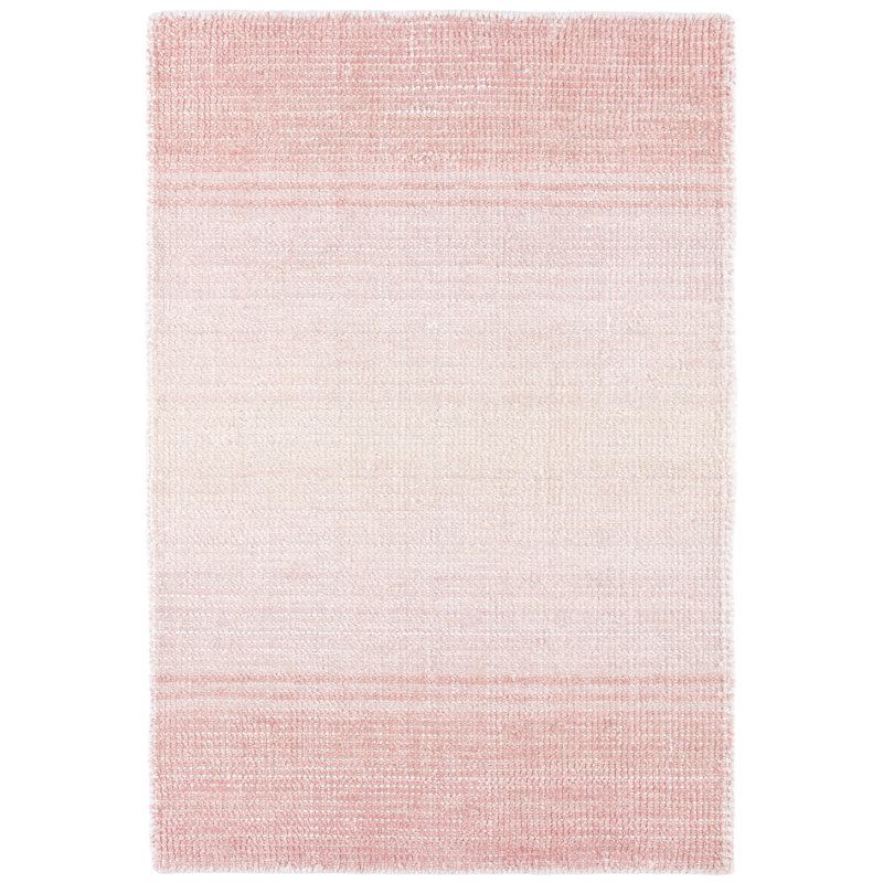 Pandora Pink Hand Loom Knotted Rug, Rectangle 2' x 3'