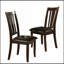 Ensemble de 2 chaises d'appoint simples et contemporaines au fini brun